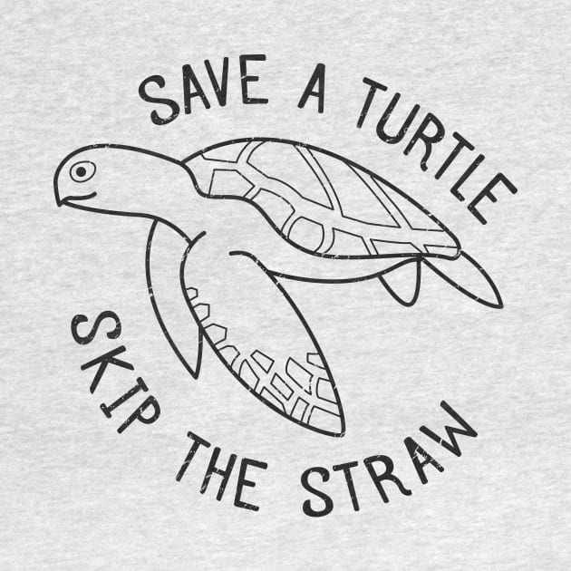 Save A Turtle Skip The Straw by bangtees